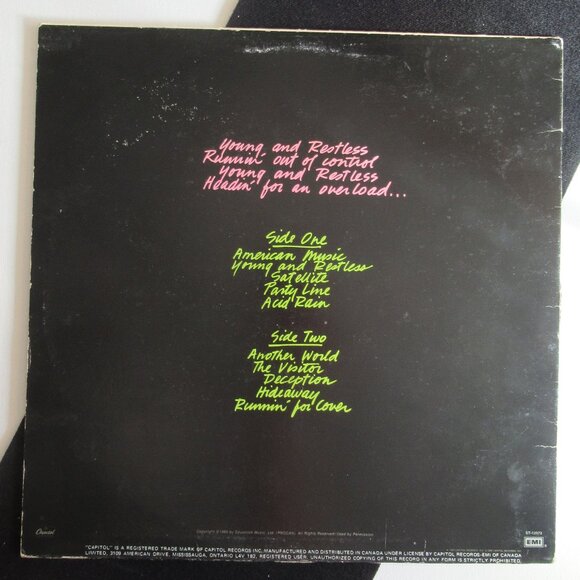 🇨🇦 Prism, Young and Restless, VG+, 80s, Vintage, Vinyl, Album, Music  🇨🇦 - Picture 7 of 7